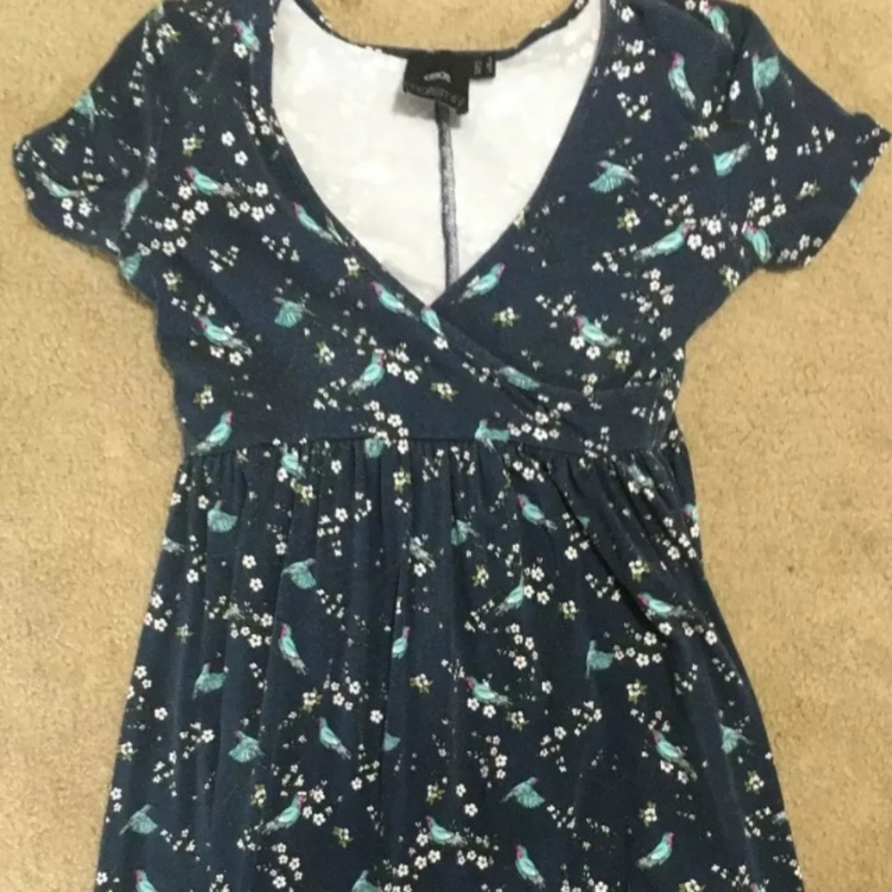 Asos maternity navy floral dress